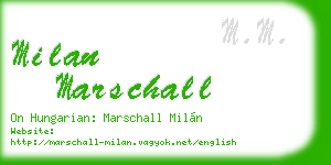 milan marschall business card