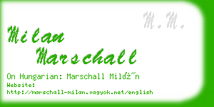 milan marschall business card